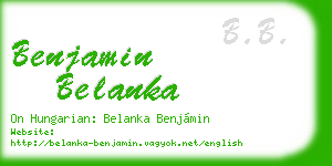 benjamin belanka business card